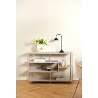 ACTONA GROUP Bücherregal Seaford - Mehrzweckregal & Raumteiler, modern, Metall, Asymmetrisch, stabil & viel Stauraum, zeitloses Design, 6 Regalböden