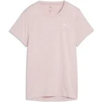 PUMA Trainingsshirt W TAD ESSENTIAL HEATHER TEE mit kleinem Logo auf der Brust, Kurzarm, in normaler Länge