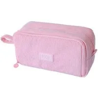 Agger Federmäppchen aus Cord-Stoff Federtaschen Mäppchen mit 3 Fächer Schulmäppchen Große