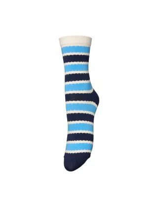 beck söndergaard - Gestreifte Socken - Scallopia beige/blau - Gr. - 41