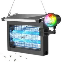 ANYSUN Insektenvernichter Elektrisch mit Projektorlicht, 2-in-1 4500V Mückenlampe mit 4000 mAh wiederaufladbarer Akku