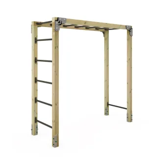 Outdoor Fitnessgerät FIT Gym 425 - Calisthenics Station mit Reckstangen 65 cm oder 90 cm - Massivholz Trainingsgerät für Garten Training Wickey