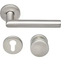 MeinTürgriff Drückergarnitur Wechselgarnitur Türdrücker Knopf/Griff Edelstahl matt