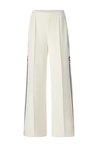 Rich & Royal - Scuba Wide Leg with Stripes pearl white - Gr. - S