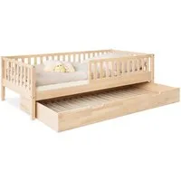Ehrenkind Kinderbett Livo aus massivem Buchenholz, FSC® zertifiziert, inkl. Rausfallschutz (langlebig & flexibel, Kinder Bett in Buche, Kinderbetten)