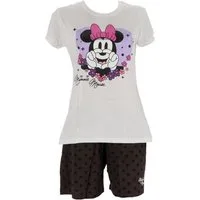 Disney Minnie Mouse Schlafanzug Minnie Mouse Maus Damen Shorty Pyjama kurz Shirt + kurze Hose