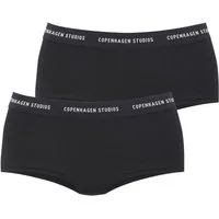 Copenhagen Studios Panty mit softem Logobund (2er-Pack) aus gerippter Bio-Baumwollqualität