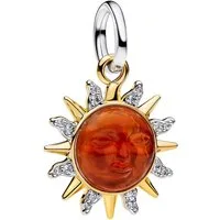 Pandora Charm Sonne 764703C01, Vergoldet, Sonne, Murano-Glas