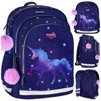Starpak Schulrucksack Schulrucksack Einhorn Galaxy für Mädchen, Klasse 1–3