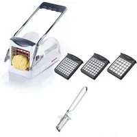 WESTMARK Pommesschneider mit Kartoffelschäler, 2tlg. Set, Stiftler mit 3 Schneideinsätzen