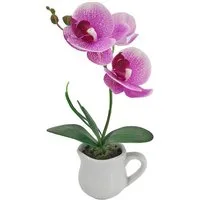 Kunstblume Kunstblume pink Orchidee im Topf Leilani, NTK-Collection, Höhe 27 cm, Kunstpflanze Dekoration
