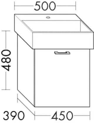 Burgbad WTU.-Schr. Sys30 PG4 Sana 480x450x390 Eiche Authentic, WWML045F6566 WWML045F6566