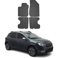 OMAC Auto-Fußmatten für Dacia Sandero Stepway Gummimatten Schwarz 4 tlg (4 St), für Dacia Sandero Stepway Dacia Sandero Stepway, Antirutsch,Wasserfest,Einfache Installation