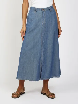 GANG Damen 94SUSY SKIRT - a-line fit midblue
