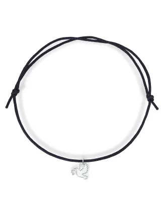 BEKA&BELL Armband 925 Sterling Silber Glänzend Taube Textil 14-28cm