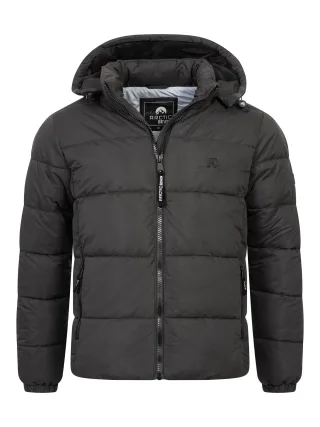Arctic Seven Herren Winter Steppjacke Dunkelgrau