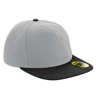 Beechfield - "Original" Snapback Mütze Flacher Schirm (Grau/Schwarz)