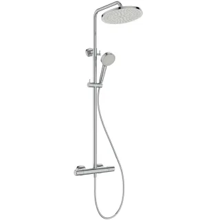 Ideal Standard Duschsystem Ceratherm T25 N mit Thermostat Flex, 2-fach-Handbrause, runde 2-fach-Kopf A8495AA