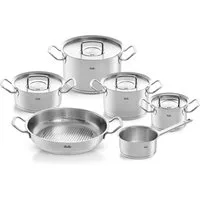 Fissler Topf-Set Original-Profi Collection, Edelstahl 18/10 (Set, 6-tlg., Kochtopf 16/20/24cm, Bratentopf 20cm, Kasserolle 16cm, Pfanne 28cm), induktionsgeeignet, Metalldeckelausführung, Made in Germany