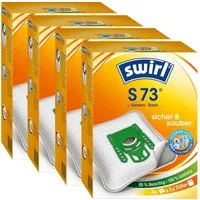 Swirl Staubsaugerbeutel Swirl S73 S 73, passend für Siemens Bosch Staubsauger, inkl. 4 Filter - zuschneidbar, 16 St., Optimale Passform, EcoPor Qualität für lange Nutzungsdauer