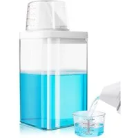 BlingBin Aufbewahrungsbox 1100 ML Luftdichter Waschmittelspender mit Messbecher, Waschmittelbox (1er Set, 1 St., Reinigungsmittelspender x1), Waschpulver-BehäLter Vorratsbehälter für Waschmittel Futterbehälter