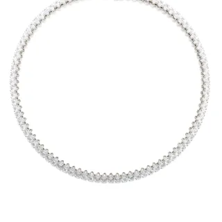 Luxenter Halskette mit glänzenden Zirkonia in Silber - Comega