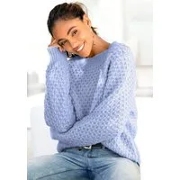 Vivance Rundhalspullover mit besonderem Strickmuster, lockere Passform