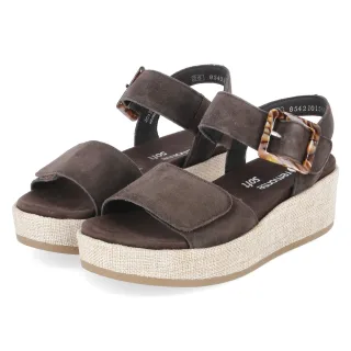 Remonte Plateau-Sandalen  Braun - Gr. 37 -  Textil und Synthetik