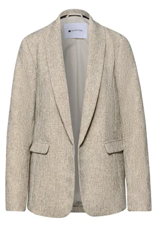 Street One - Blazer im verlängerten Schnitt smooth sand beige - Gr. - 34