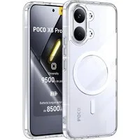 SmartUP Smartphone-Hülle für Xiaomi Poco X8 Pro MagSafe Silikon Case Ultra Slim Transparent 6,59, MagSafe-Technologie, präzise Aussparungen