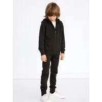 Name It Kapuzensweatjacke NKMNESWEAT – Sweatjacke mit Kängurutasche unifarben, casual, regular fit, Sweatware, Rundhals