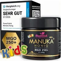 PowerFabrik Honig Manuka Honig MGO 250+ Kinder, 250g, Original aus Neuseeland, im Glas, 1 x