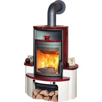 HARK Kaminofen »Avenso GT ECOplus 8 KW«, 8 kW, Dauerbrand, bordeaux-rot