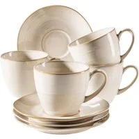 MÄSER Tasse NOTTINGHAM, Kaffeetassenset, Keramik, 8-tlg., Keramik