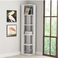 Decortie Eckregal Nati, Eck-Bücherregal, 34 x 34 x 161 cm