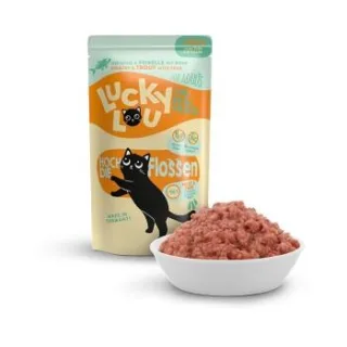 Lucky Lou Nassfutter Katze Adult Geflügel pur und Forelle 32x125 g