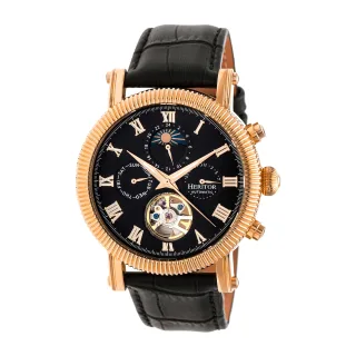 Heritor Automatik Winston Semi-Skelett Lederarmbanduhr