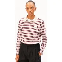 Armedangels Longsleeve STRIPE POLO Longsleeve Polo aus Bio-Baumwolle Loose Fit