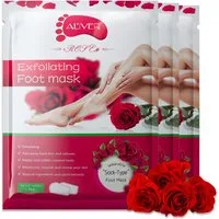 ALIVER Fußmaske Fußpflege Anti Hornhaut Socken Rose Aliver, 3-tlg.