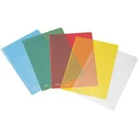 Herlitz Prospekthülle Pyramide, 10 Stück, Format A4, rechts / oben offen, genarbt