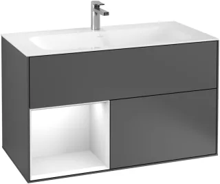 Villeroy & Boch Waschtischunterschrank Finion F03 996x591x498mm mit Regalelement , F030MTHB F030MTHB