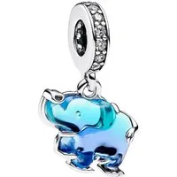 Pandora Charm-Einhänger 793339C01, Elefant, Zirkonia, Murano-Glas