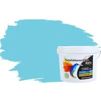 RyFo Colors Wand- und Deckenfarbe Manufakturweiß Blautöne,1 L ca. 8 m², Deckkraft-/Nassabriebklasse 1, matt, atmungsaktiv, für Innenräume