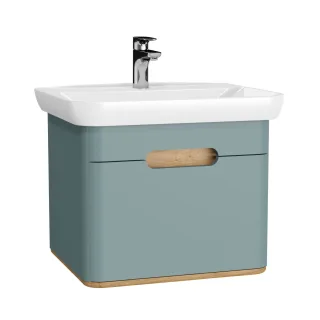 VitrA Sento Set 63 cm Waschtisch + Unterschrank 1 Lade Fjordgrün Matt,65873 65873