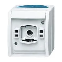 Lichtsignal ohne Haube Aufputz Typ 2661 W-53 mit Schraubklemmen, E10-Fassung, Schalter blaugrün, Retail