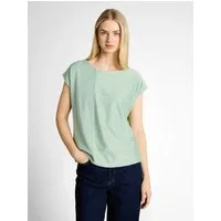 TOM TAILOR Denim Rundhalsshirt Ärmellos im Streifen-Look