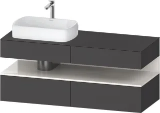 Duravit Qatego Konsolenwaschtischunterbau wandhängend Graphit Matt 1400x550x600 mm - QA4765022490000 QA4765022490000