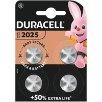 Duracell Knopfzelle, (3 V, 4 St), 2025 / CR 2025, 3 V, Lithium