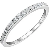 Firetti Silberring Schmuck Geschenk Silber 925 Fingerring Ring Memoire, mit Zirkonia (synth)