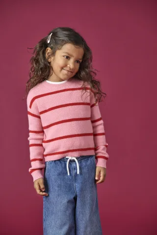 KIDS ONLY - KMGFRANCA LIFE SHORT LS STRIPE KNT NOOS Sea Pink - Gr. - 104